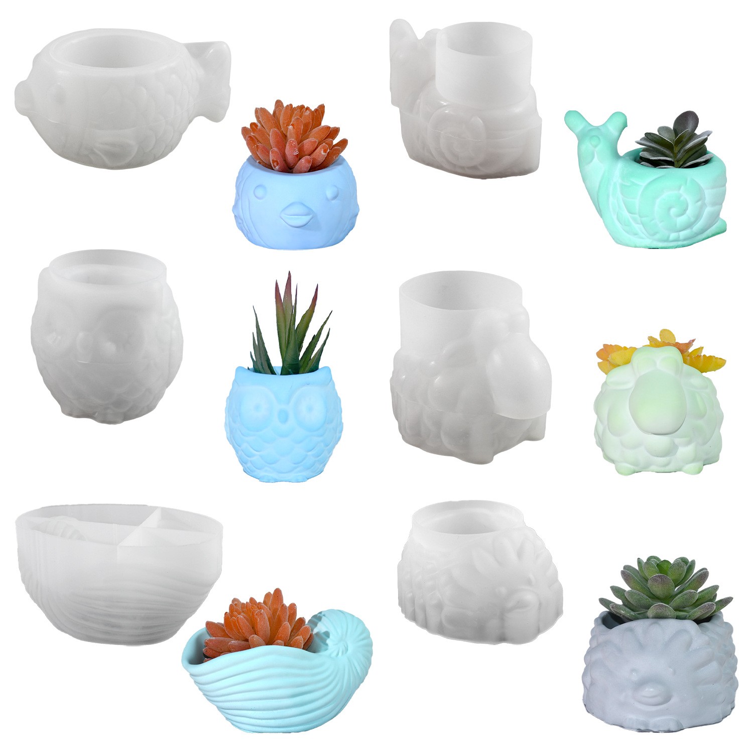 3D Animal Flower Pot Silicone  - Potsticker Mold recension och pris