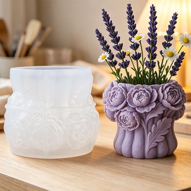 3D Rose Flower Vase Silicone M - Potsticker Mold recension och pris