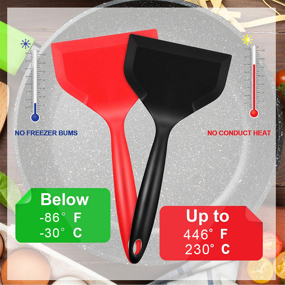 Red BK Non-Stick Silicone Turn - Okonomiyaki Spatula recension och pris