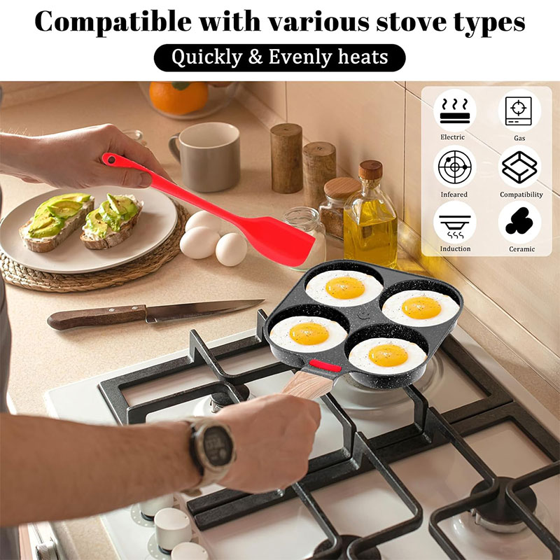 Deepened Egg Frying Pan with L - Mini Pancake Griddle recension och pris