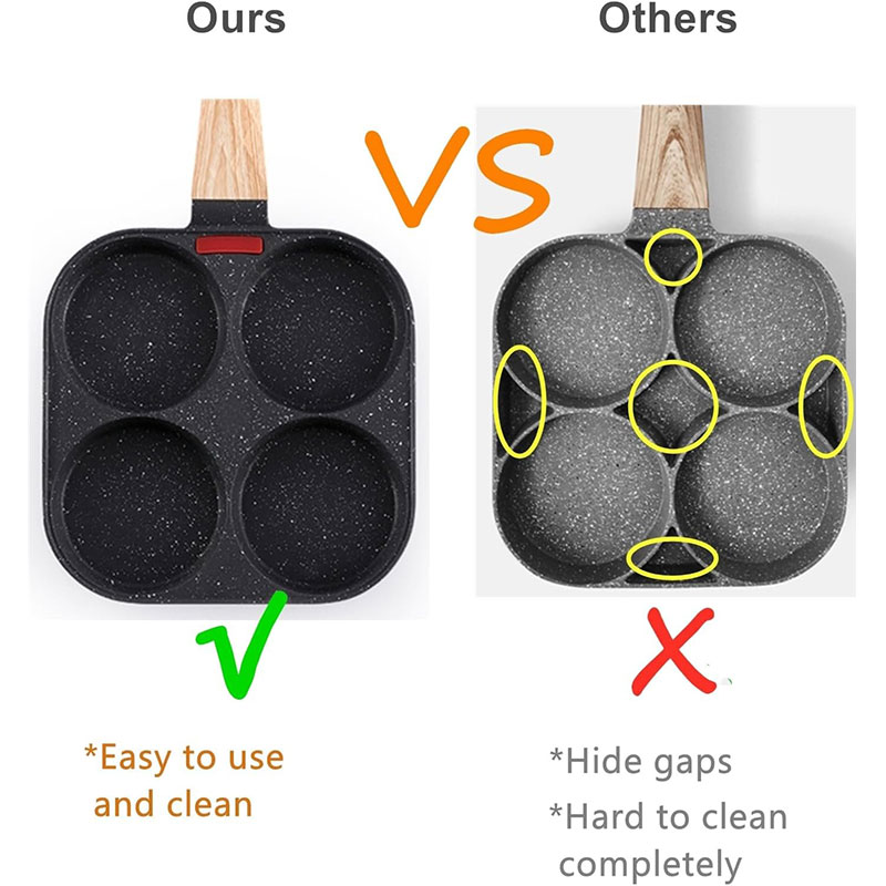 Deepened Egg Frying Pan with L - Mini Pancake Griddle recension och pris