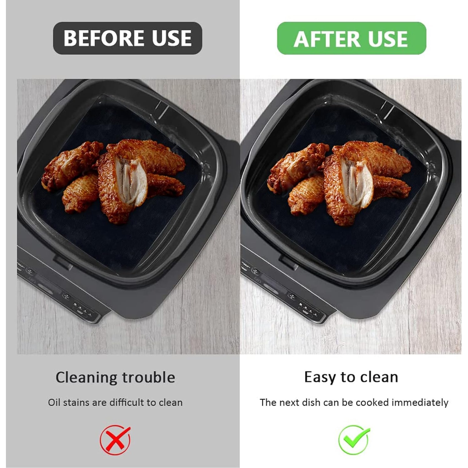 2 PC Reusable Silicone Liner S - Ninja Air Fryer Af300 recension och pris